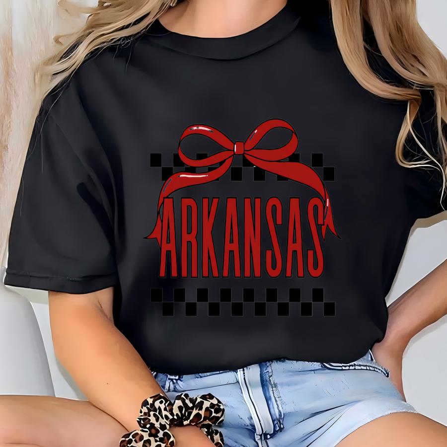 Arkansas Croquett Bow Gildan Sweatshirt Adult And Kids T-shirt