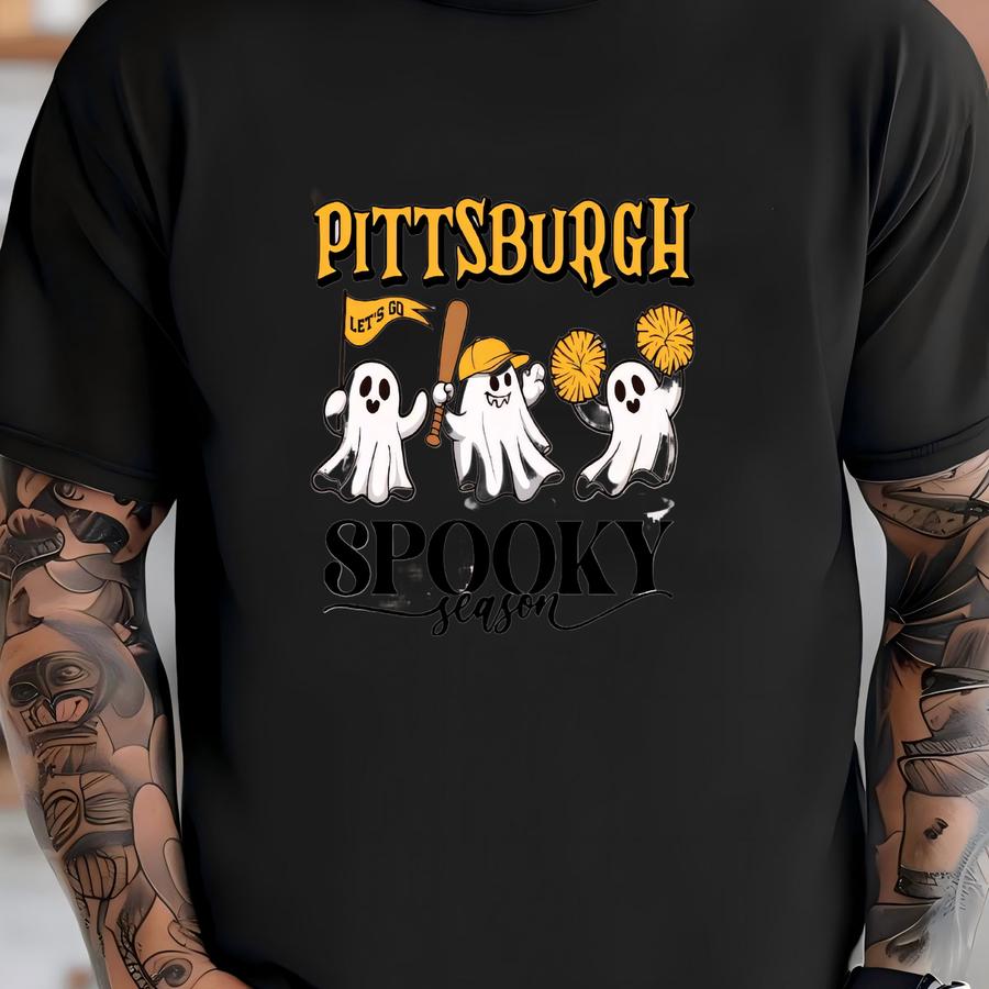 Pittsburgh Baseball Orange Team Spooky Season Cute Vintage Sweatshirt, Lets Go Pittsburgh Baseball Team Retro 90s Hoodie, Baseball Mom Shirt T-shirt