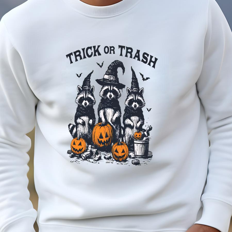 Retro Halloween Raccoon T-shirt, Trick Or Trash Shirt, Funny Halloween Shirt, Halloween Raccoon Tee, Spooky Season Shirt, Halloween Gift Sweatshirt Retro Halloween Raccoon T-shirt, Trick Or Trash Shirt, Funny Halloween Shirt, Halloween Raccoon Tee, Spooky Season Shirt, Halloween Gift Sweatshirt
