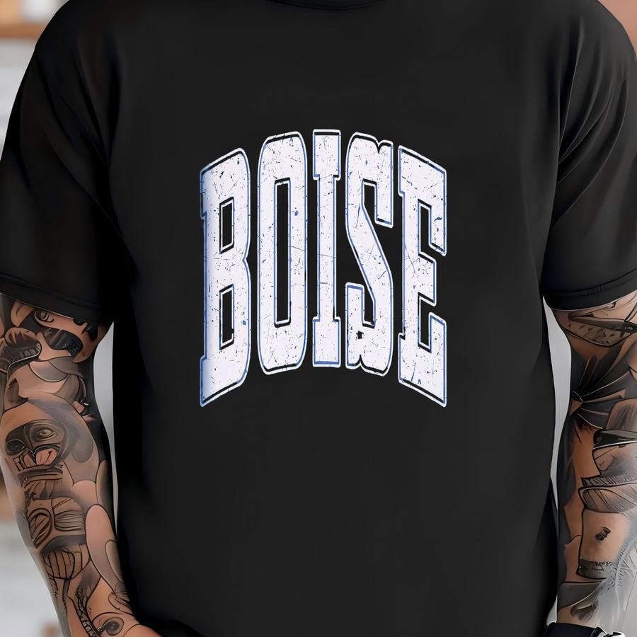 Boise ® Hoodie Garment Dyed Vintage Aesthetic Boise Idaho Tee Premium Tshirt Minimalist Unisex Tee T-shirt