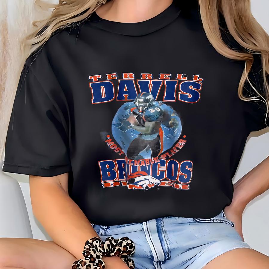 90s Denver ‘broncos’ Hoodie Print Logo Grey Color Men’s Xl T-shirt