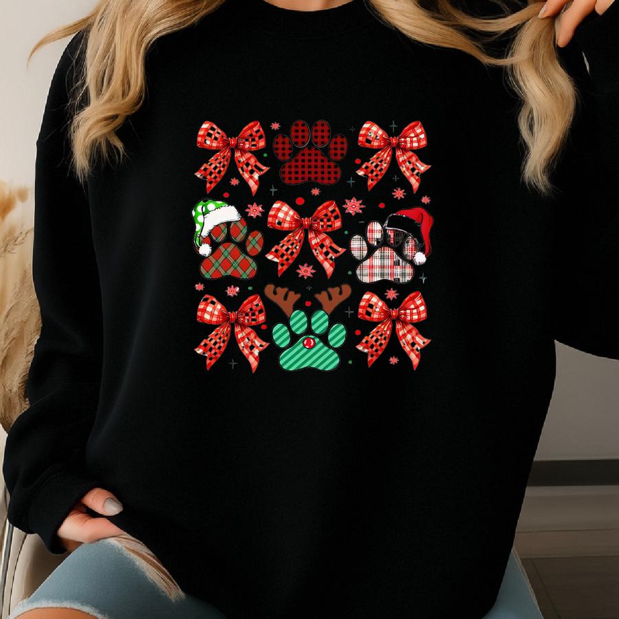 Dog Coquette Baby Romper Sweater, Dog Christmas Baby Bodysuit, Merry Woofmas Baby Romper, Christmas Coquette Bow Baby Outfit Sweatshirt