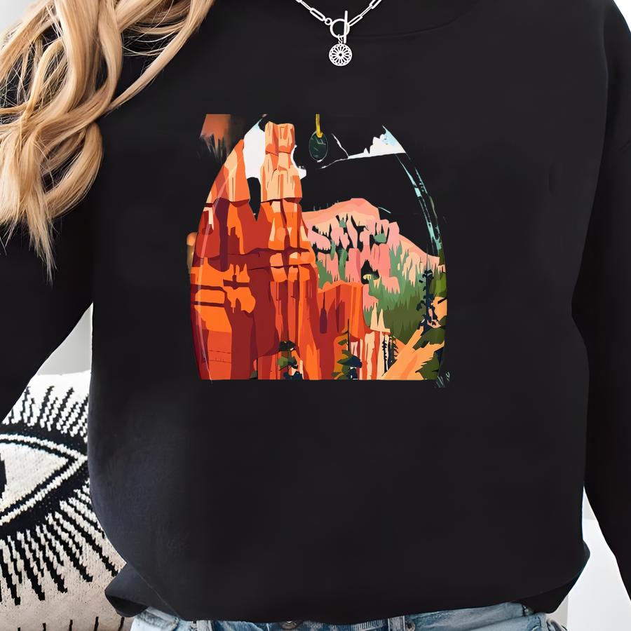 Personalized National Parks Christmas Ornament, All 63 National Parks Available, Custom Gift For Hiker, Camper, Granola Girl, Nature Lover Sweatshirt