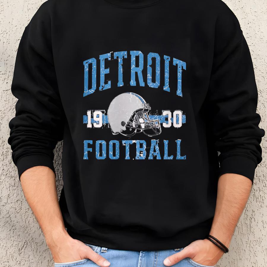 Vintage Detroit Football Sweatshirt, Detroit Football Shirt, Big Cat Sweater, Retro Detroit Sweatshirt, Football Fan Tee Sweatshirt Sweatshirt