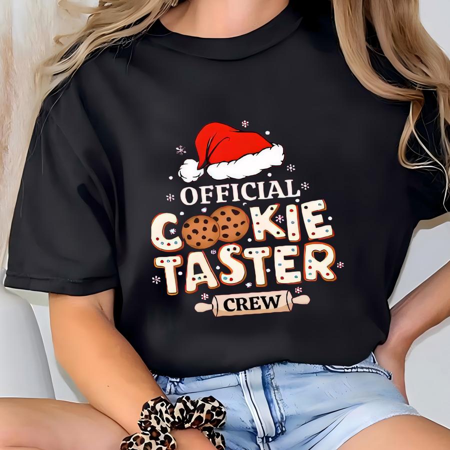 Christmas Cookie Taster Crew Shirt, Christmas Cookie Shirt, Matching Family Christmas Tee, Christmas Baking Shirt, Holiday Baking Team Gift T-shirt
