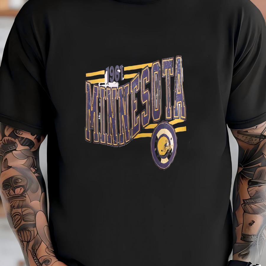 Minnesota Football Retro Crewneck Sweatshirt, Viking Retro Stripe Sve Sweatshirt, Minnesota Unisex Shirt, Game Day Shirt, Viking Fan Gift T-shirt