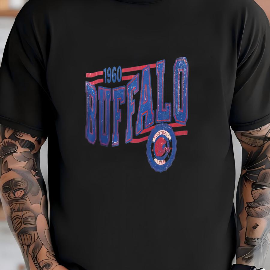 Buffalo Football Retro Crewneck Sweatshirt, Bill Retro Stripe Sve Sweatshirt, Buffalo Bill Unisex Shirt, Game Day Shirt, Bill Fan Gift T-shirt