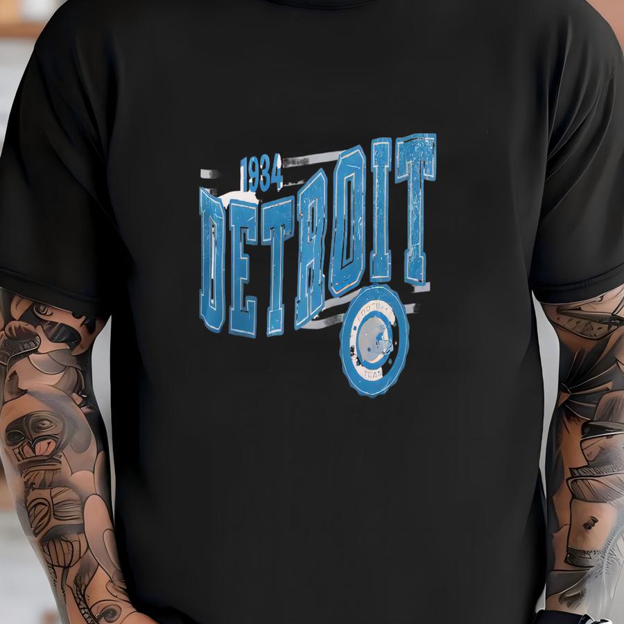 Detroit Football Retro Crewneck Sweatshirt, Lion Retro Stripe Sve Sweatshirt, Detroit Lion Unisex Shirt, Game Day Shirt, Lion Fan Gift T-shirt