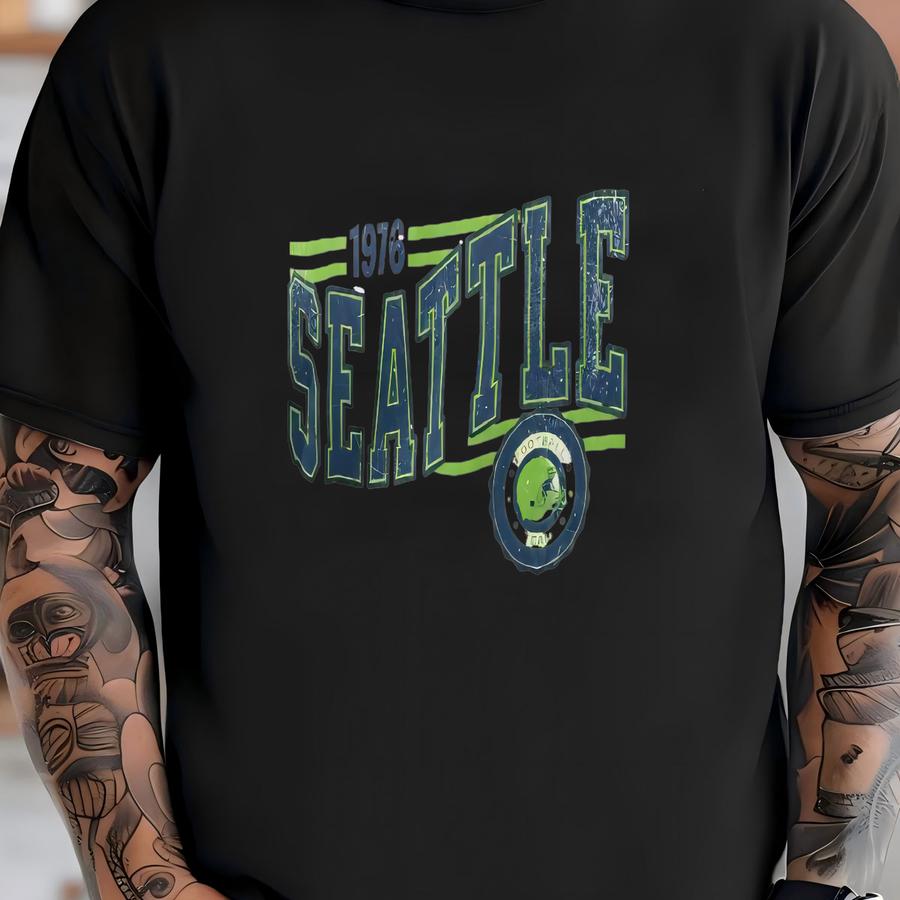 Seattle Football Retro Crewneck Sweatshirt, Seahawk Retro Stripe Sve Sweatshirt, Seattle Unisex Shirt, Game Day Shirt, Seahawk Fan Gift T-shirt