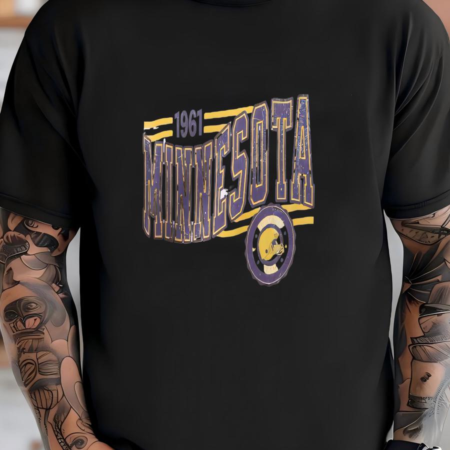 Minnesota Football Retro Crewneck Sweatshirt, Viking Retro Stripe Sve Sweatshirt, Minnesota Unisex Shirt, Game Day Shirt, Viking Fan Gift T-shirt