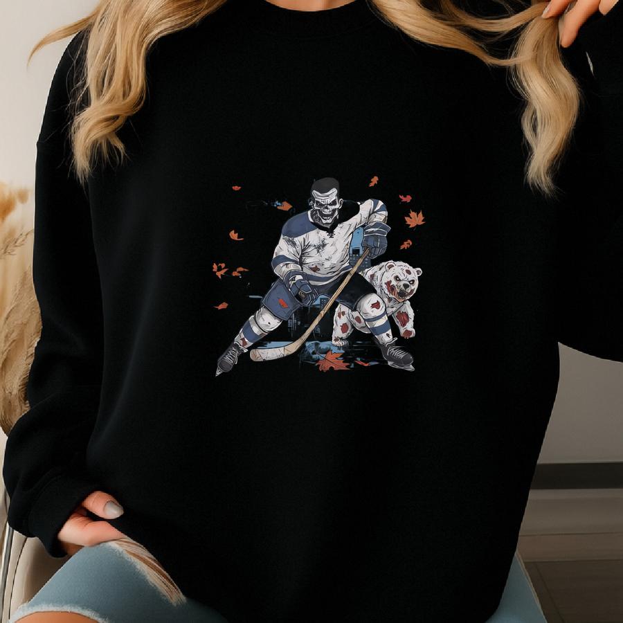 Toronto Hockey Crewneck, Canadian Team Sports Sweatshirt, Canada Sports Clothing, Hockey Fan Gift, Hockey Lover Apparel, Maple Leaf, Vintage Sweatshirt