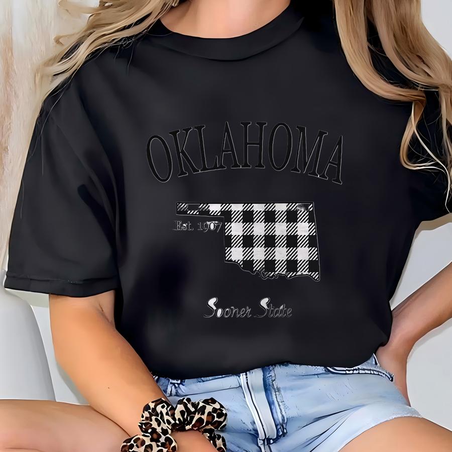 Custom Oklahoma Sweatshirt, Oklahoma Travel Gift, Oklahoma Crewneck, Midwest Sweatshirt, Home State Sweater Trending Oversized Sweatshirt T-shirt