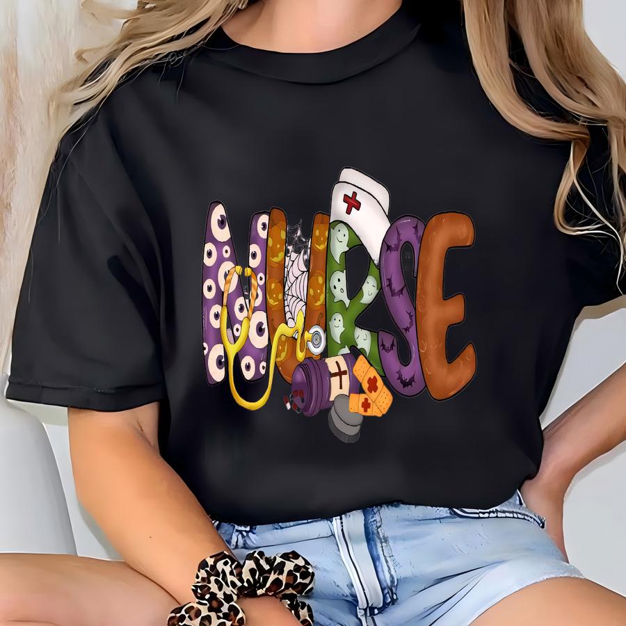 Halloween Nurse Shirt: Spooky Season Nursing Tee T-shirt