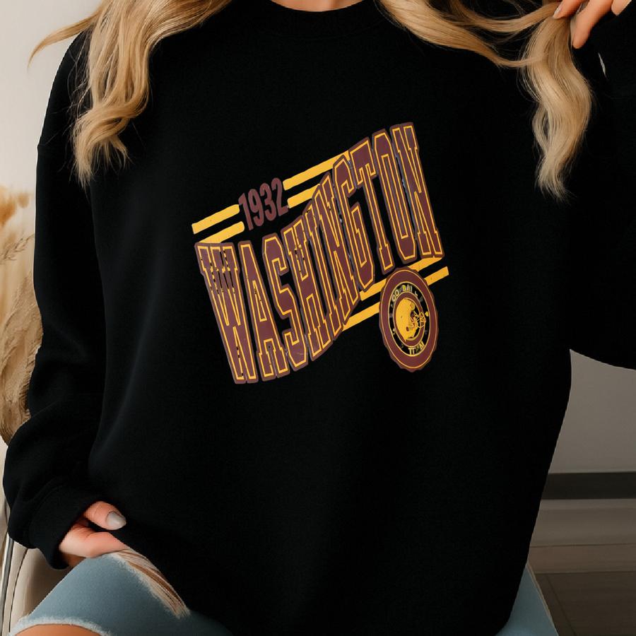 Washington Football Kiss-cut Vinyl Decal, Commander Laptop Sticker, American Football Fan Sticker, Football Lover Gift, Retro Football Decal Sweatshirt