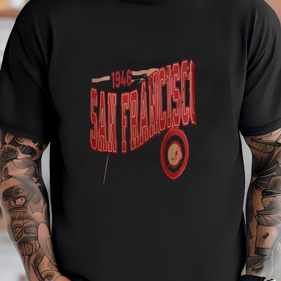 San Francisco Football Retro Crewneck Sweatshirt, 49er Retro Stripe Sve Sweatshirt, Sf Unisex Shirt, Game Day Shirt, Forty Niner Fan Gift T-shirt