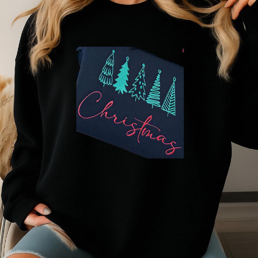 Christmas Tree Sweatshirt, Christmas Sweatshirt Sweater, Christmas Y Crewneck Sweatshirt For Women Gift Sweatshirt