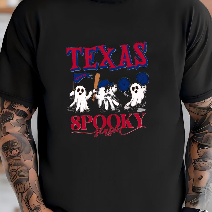 Texas Baseball Cute Spooky Season Ghost Funny Vintage Sweatshirt, Lets Go Texas Baseball Team Retro 90s Hoodie, Baseball Mom Shirt, For Her T-shirt