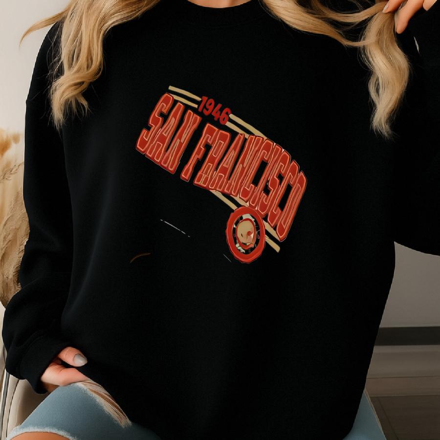 San Francisco Football Bucket Hat, Vintage 49er Bucket Hat, Retro Football Cap, Forty Niner Fan Gift, Football Apparel, Tailgate Bucket Hat Sweatshirt
