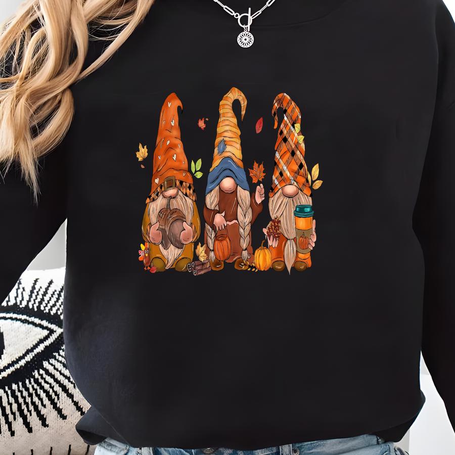 Gnomes Fall Sweatshirt, Cute Gnome Sweater, Fall Gift, Fall Shirt, Gift For Thanksgiving, Thanksgiving Gnome, Thanksgiving Sweatshirt Sweatshirt