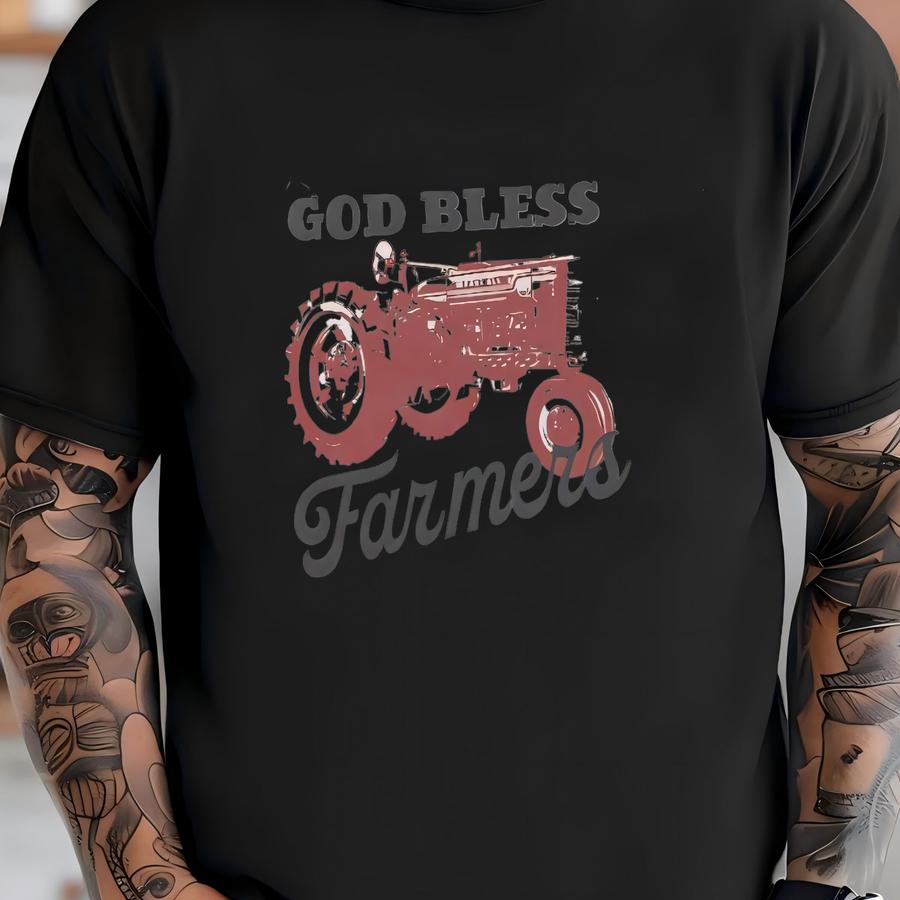 God Bless Farmers Crewneck Sweatshirt T-shirt