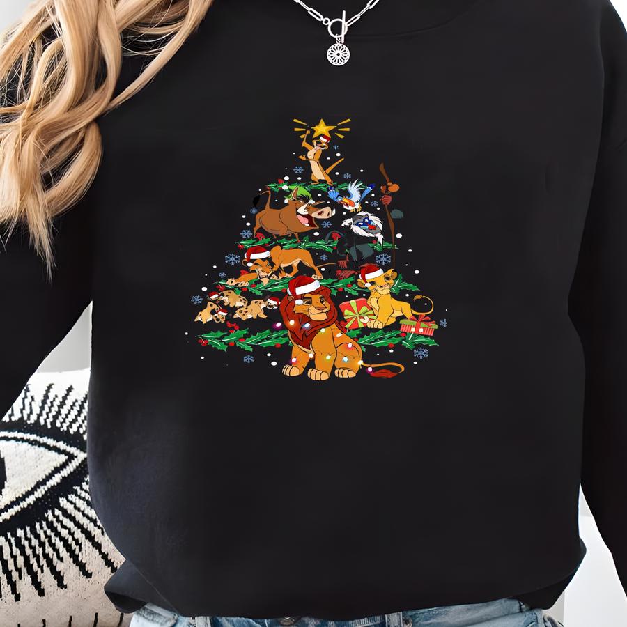 Lion King Christmas Tree Shirt, 's Very Merry Xmas Party T-shirt, Simba Shirt, Hakuna Matata Animal Kingdom Xmas Shirt Sweatshirt