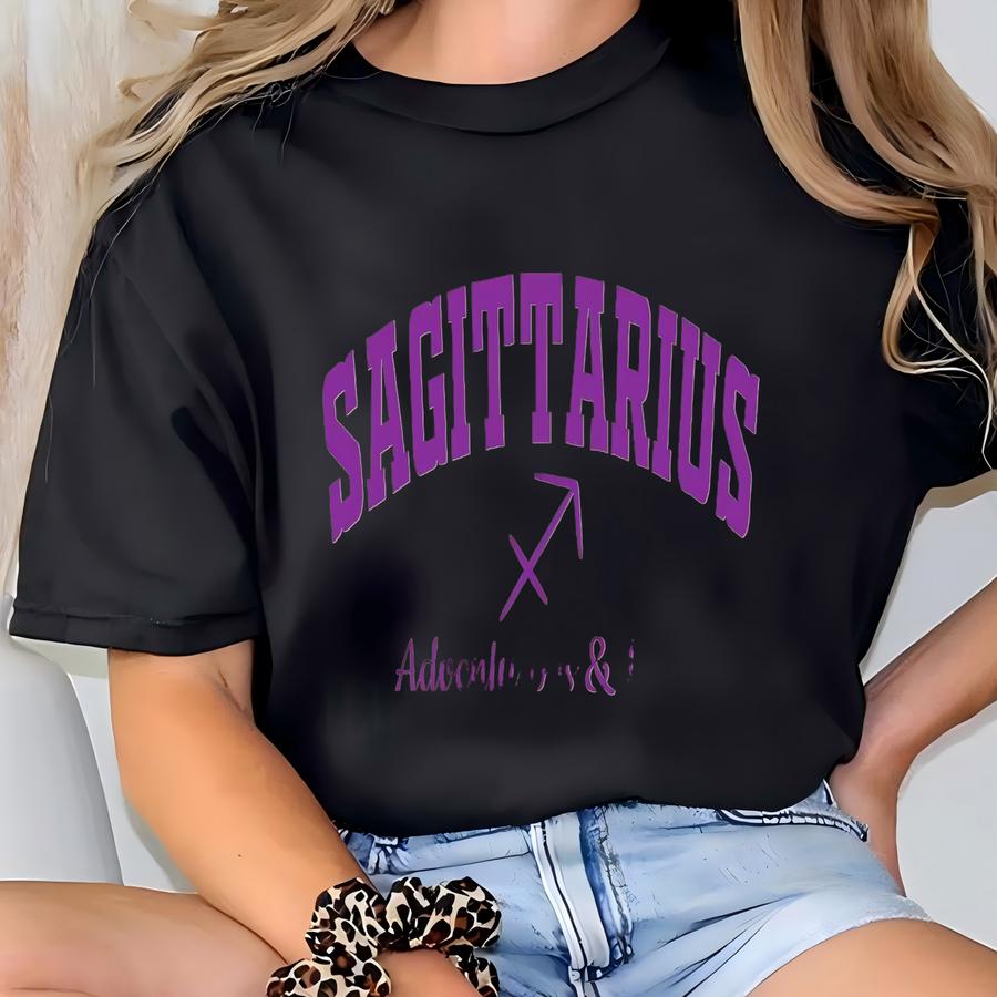 Sagittarius Hoodie, Sweatshirt, Hoodie, Adventurous-free Design, Sagittarius Zodiac Sign Tee, Horoscope Gift, Astrology, Unisex Sagittarius T-shirt