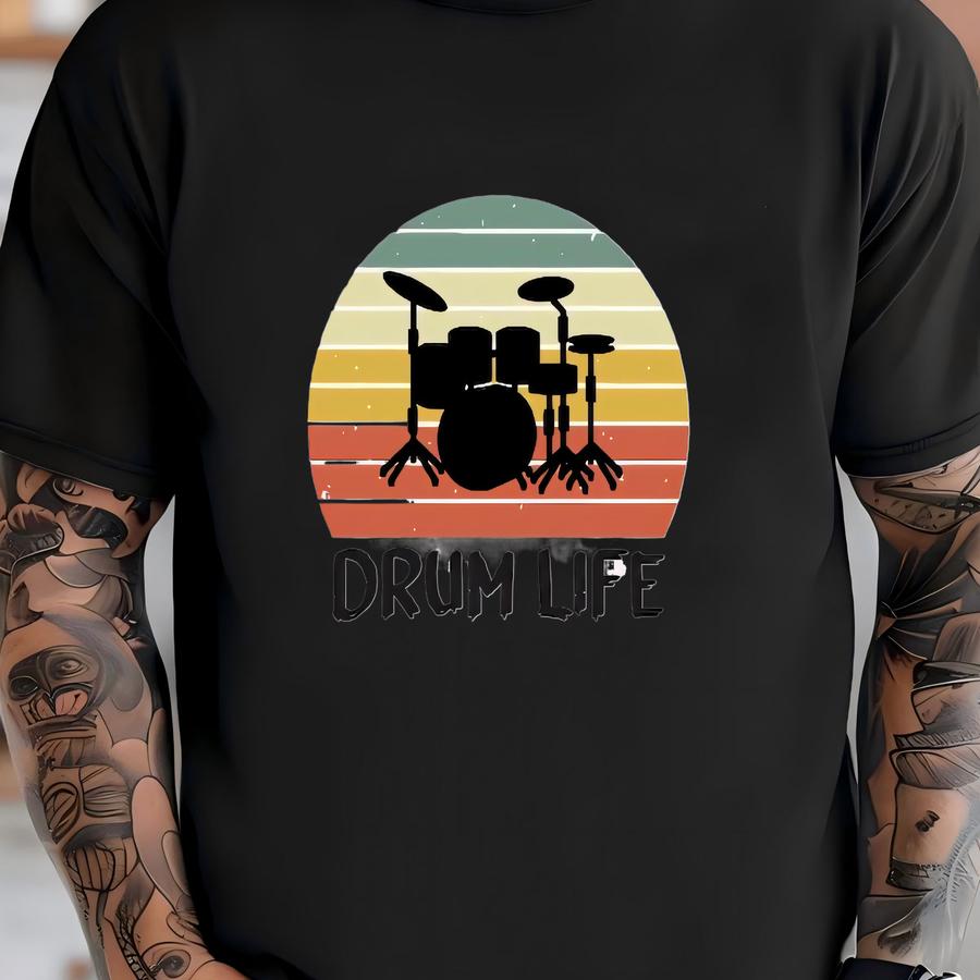 Drum Life Shirt, Drummer Shirt, Drummer Gift, Drumsticks Shirt, Gift For Drummer, Drummer Art Hoodie, Drummer Outfit T-shirt