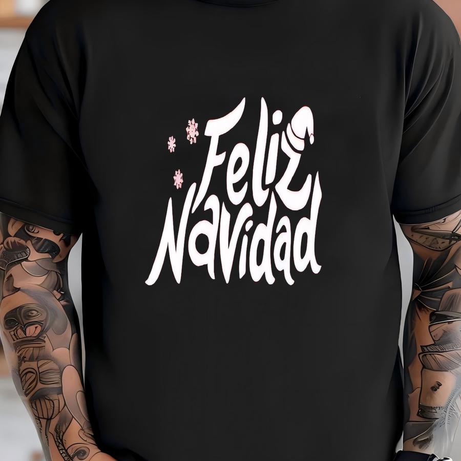 Feliz Navidad Shirt, Christmas Cactus Shirt, Mexican Christmas Tee, Spanish Christmas Hoodie, Christmas Lights Shirt, Merry Christmas Shirt T-shirt