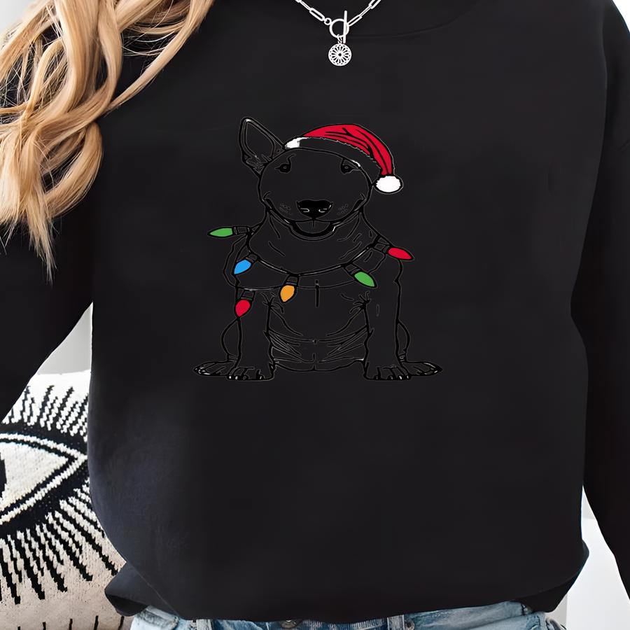 Bull Terrier Christmas Sweatshirt | Xmas Bull Terrier Sweater | Christmas Bull Terrier | Bull Terrier Lover | Holiday Dog Sweater Sweatshirt