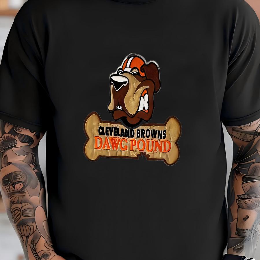 Vintage 90s Cleveland Browns Dawg Pound Heavyweight Sweatshirt - Tagged M - Reverse Weave T-shirt