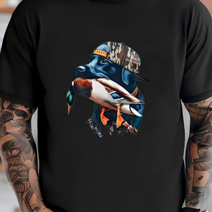 Straight Up Southern Labrador Hoodie, Duck Hunting Dog Graphic Sweatshirt, Perfect For Outdoor Hunting Enthusiast, Unisex Cotton Hoodie T-shirt