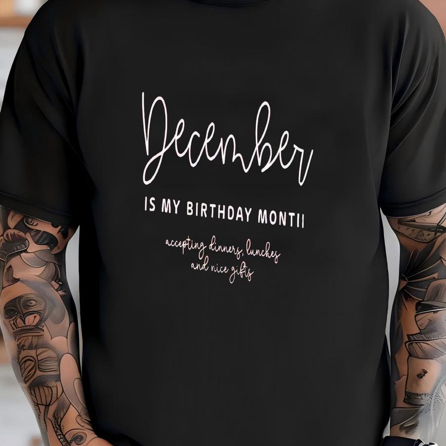 Birthday Month Shirt: Unisex Cotton-poly Blend Tee T-shirt
