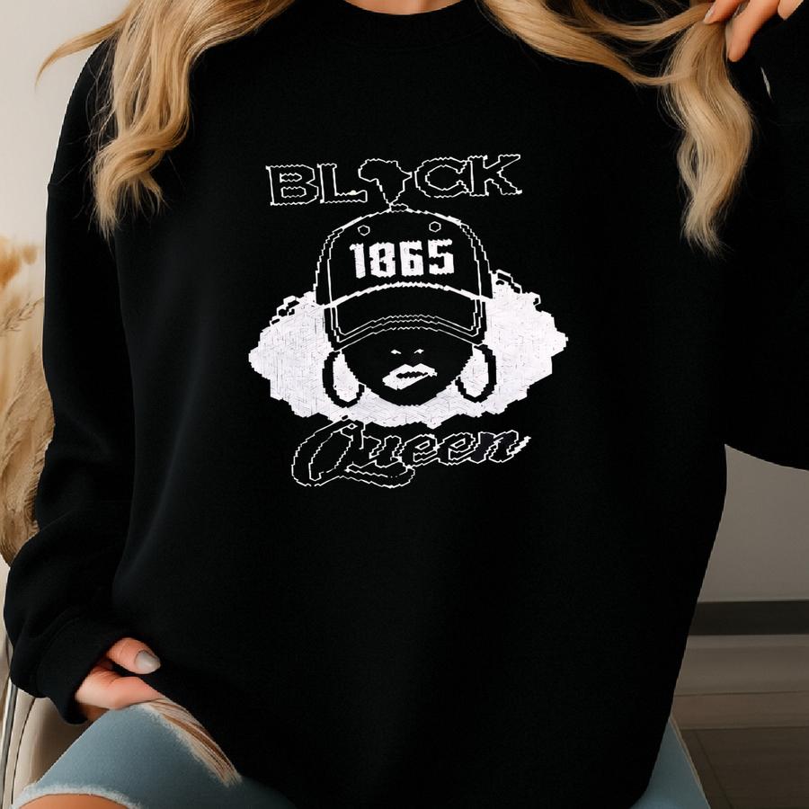 Rhinestone Black Queen Shirt, Women Empowerment, Black Girl Magic, Strong Women, Boss, Black Woman, Afro Woman, Black Girl, Women Rhinestone Sweatshirt