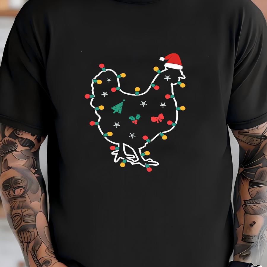 Christmas Chicken Sweatshirt, Merry Chickmas Tshirt, Chicken Lover Christmas Shirt, Christmas Chicken Shirt, Christmas Gift For Her T-shirt