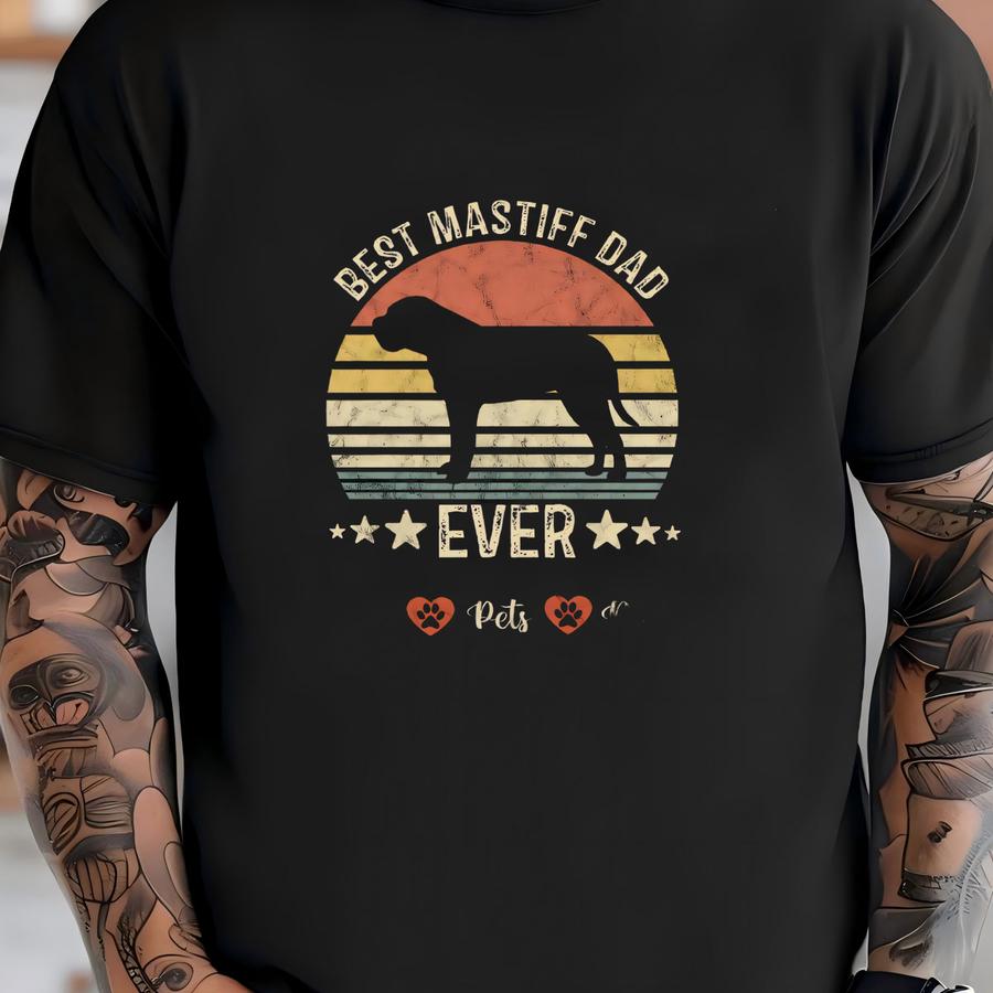 Mastiff Shirt / Sweatshirt / Hoodie, English Mastiff Dad Custom Hoodie, Mastiff Personalized Tee, Mastiff Gift For Men, Customized Tshirt T-shirt