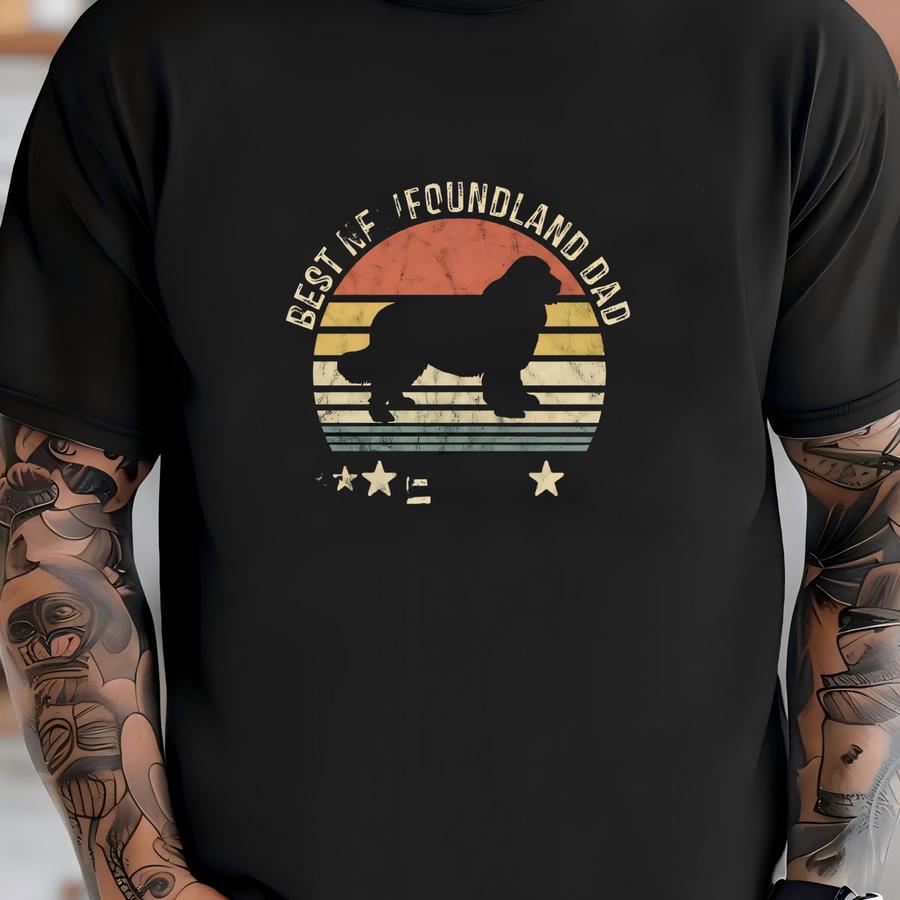 Newfoundland Shirt / Sweatshirt/ Hoodie, Newfie Dad Custom Hoodie, Newfoundland Dad Personalized Tee, Gift For Men, Customized Dog Tshirt T-shirt