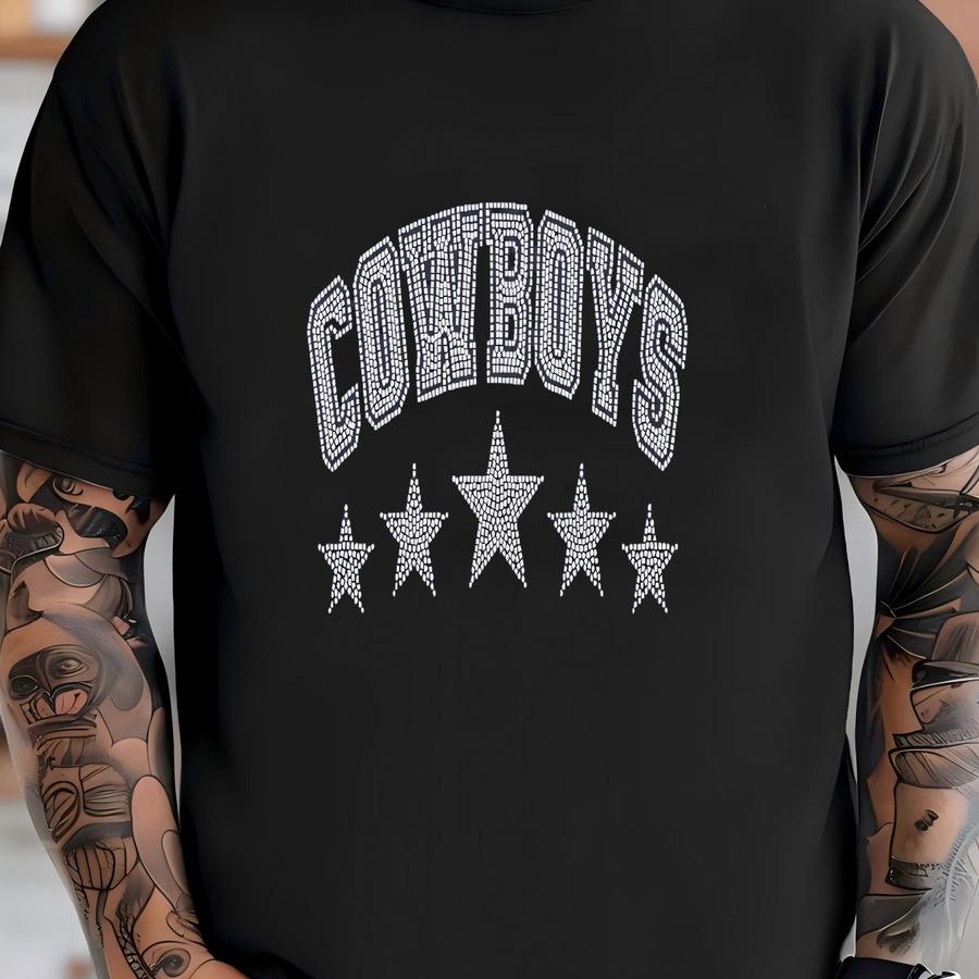 Rhinestone Original Vintage Cowboys Sweatshirt, Cowboys Western Hoodie, Distressed Cowboys Hoodie, Retro Cowboy Rhinestone, Cowgirls Hoodie T-shirt