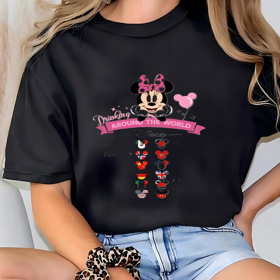 Epcot World Tour Shirt, Drink Around The World Shirt, World Traveler Tee, Drinking Shirt, Snacking  T-shirt
