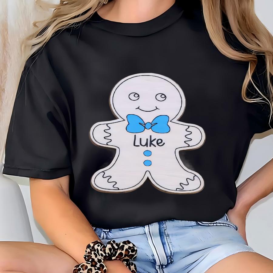 Personalized Gingerbread Teacher Ornament, Custom Wooden Smart Cookie Christmas Gift, Gingerbread Boy Girl Ornament, Teacher Gift From Kids T-shirt