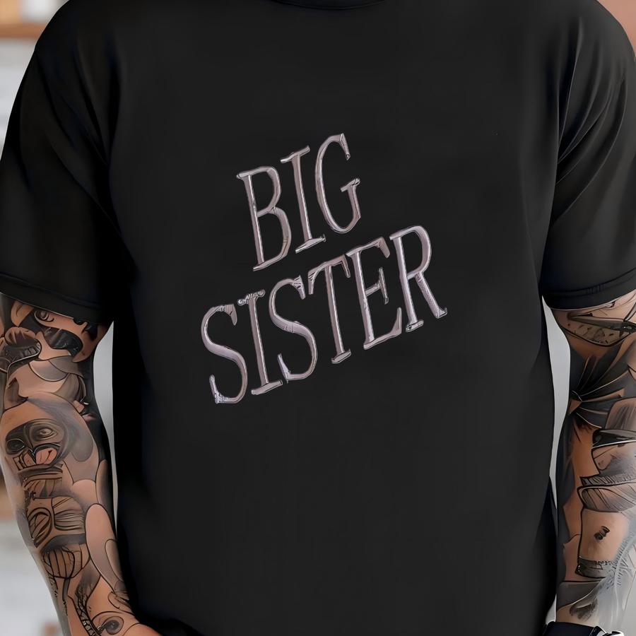 Big Sister Sweatshirt Jogger Set: Cotton Blend Track Suit T-shirt
