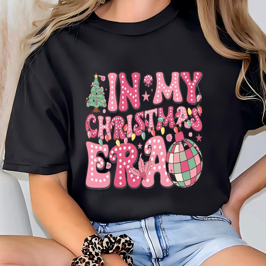 In My Christmas Era Comfort Shirt, Christmas Era Women's Sweatshirt, Christmas Vibes Shirt, Cute Holiday Crewneck, Retro Christmas Gift T-shirt