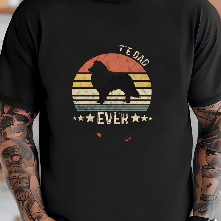 Shetland Sheepdog Shirt / Sweatshirt / Hoodie, Sheltie Dad Custom Hoodie, Sheltie Personalized Tee, Gift For Men, Customized Tshirt T-shirt