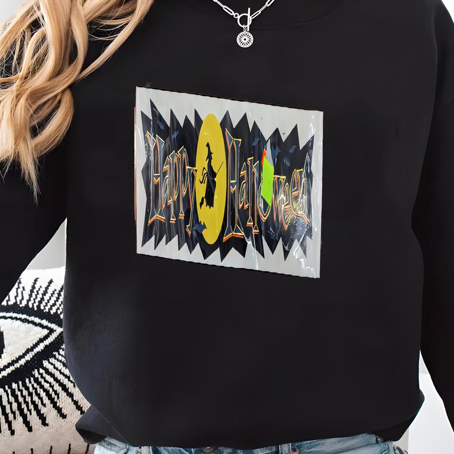Vintage Hanging Paper Halloween Banners(set Of 2) Sweatshirt