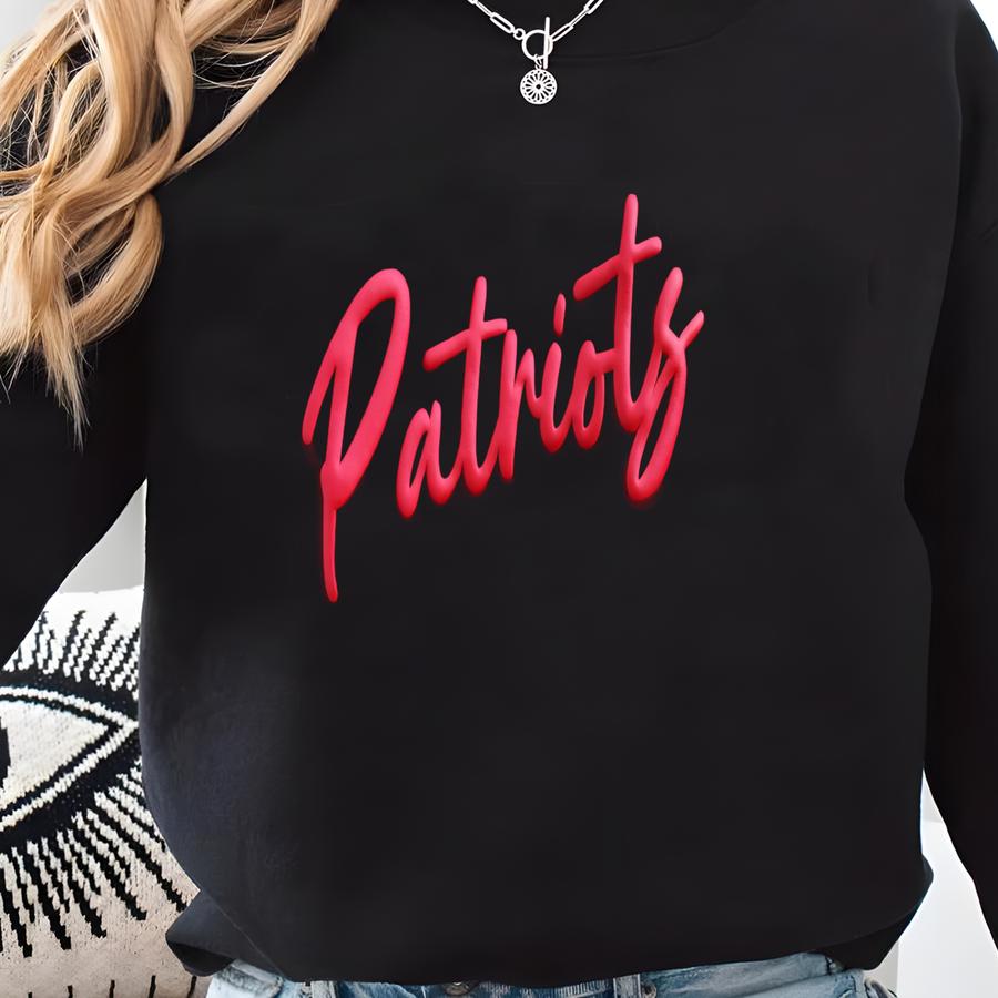 Personalized School Mascot Sweater, Embossed Mascot, Custom Puff Print Team Name Sweatshirt, School Spirit Wear, Football, Hockey, Cheer Sweatshirt