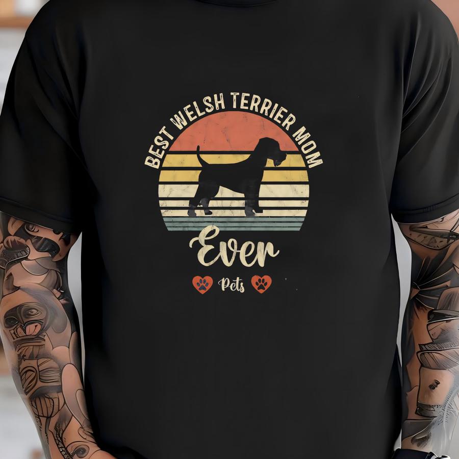 Welsh Terrier Shirt / Sweatshirt / Hoodie, Welsh Terrier Mom Custom Hoodie, Welshie Mama Personalized Tee, Gift For Women, Dog Tshirt T-shirt