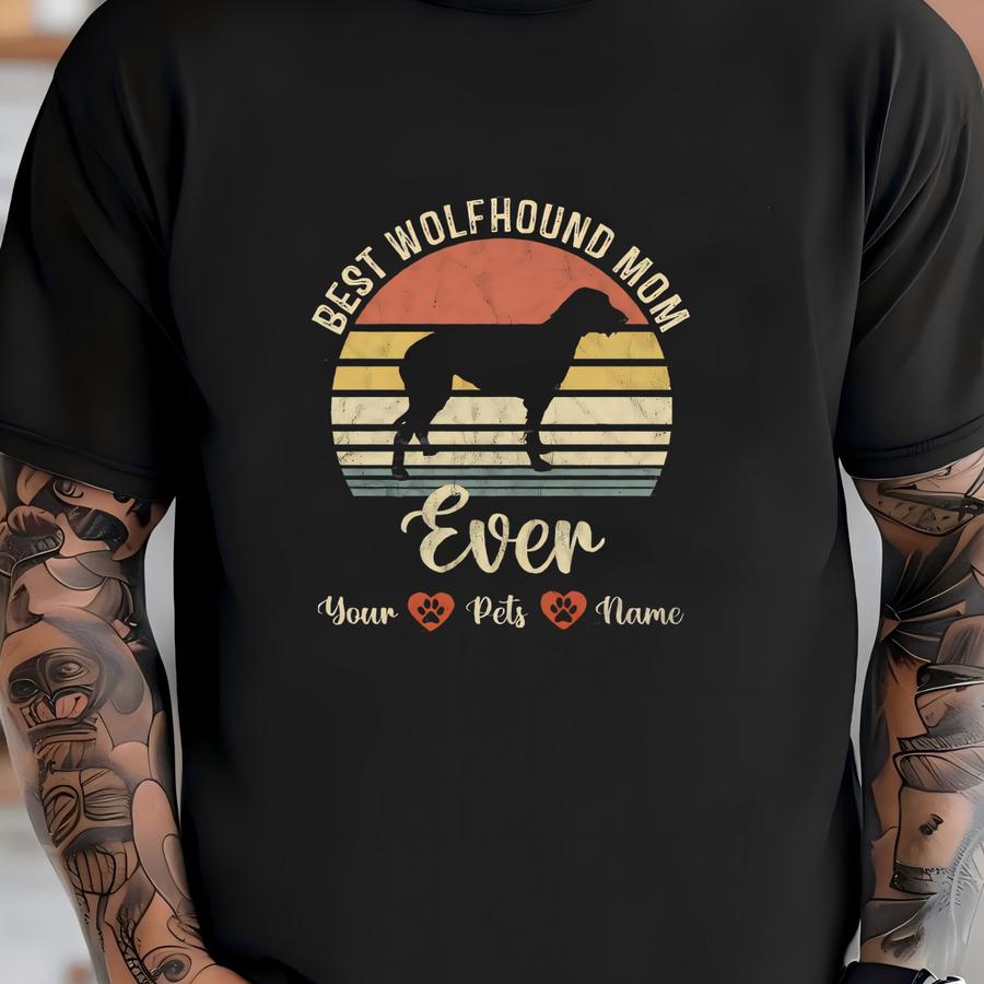 Wolfhound Shirt / Sweatshirt / Hoodie, Wolfhound Mom Custom Hoodie, Wolfhound Mama Personalized Tee, Gift For Women, Customized Dog Tshirt T-shirt