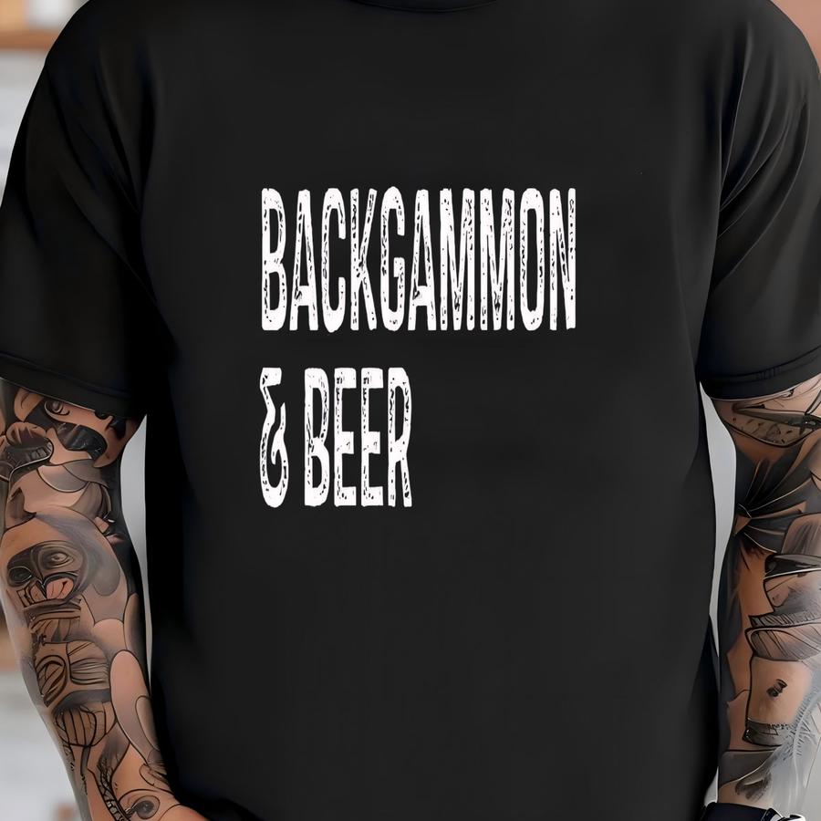 Backgammon Beer Shirt / Tank Top / Hoodie, Funny Board Game Tshirt, Lucky Backgammon Gift, Backgammon Lover Tee, Backgammon Player Hoodie T-shirt