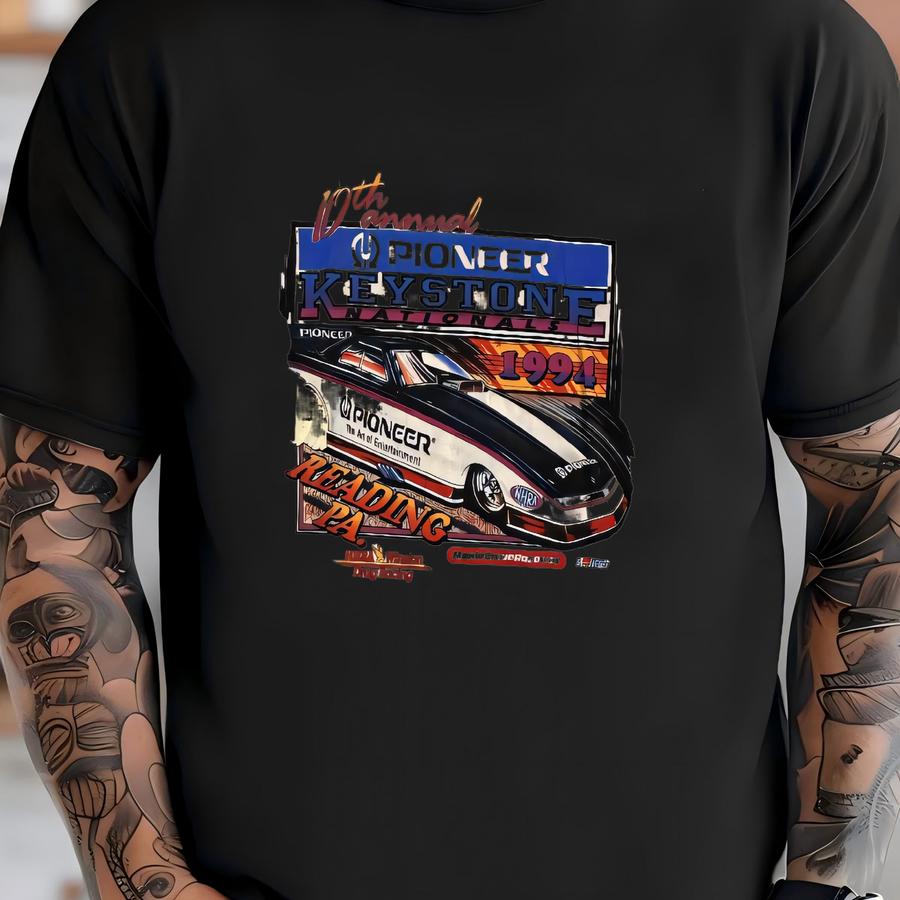 Men's Vintage 90s Delta Nhra Drag Racing Jim Yates Autographed T Shirt Tee Sz Xl T-shirt