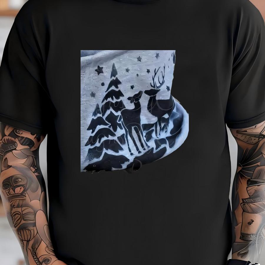 Buffalo Plaid Christmas Tree Ripped Tee T-shirt