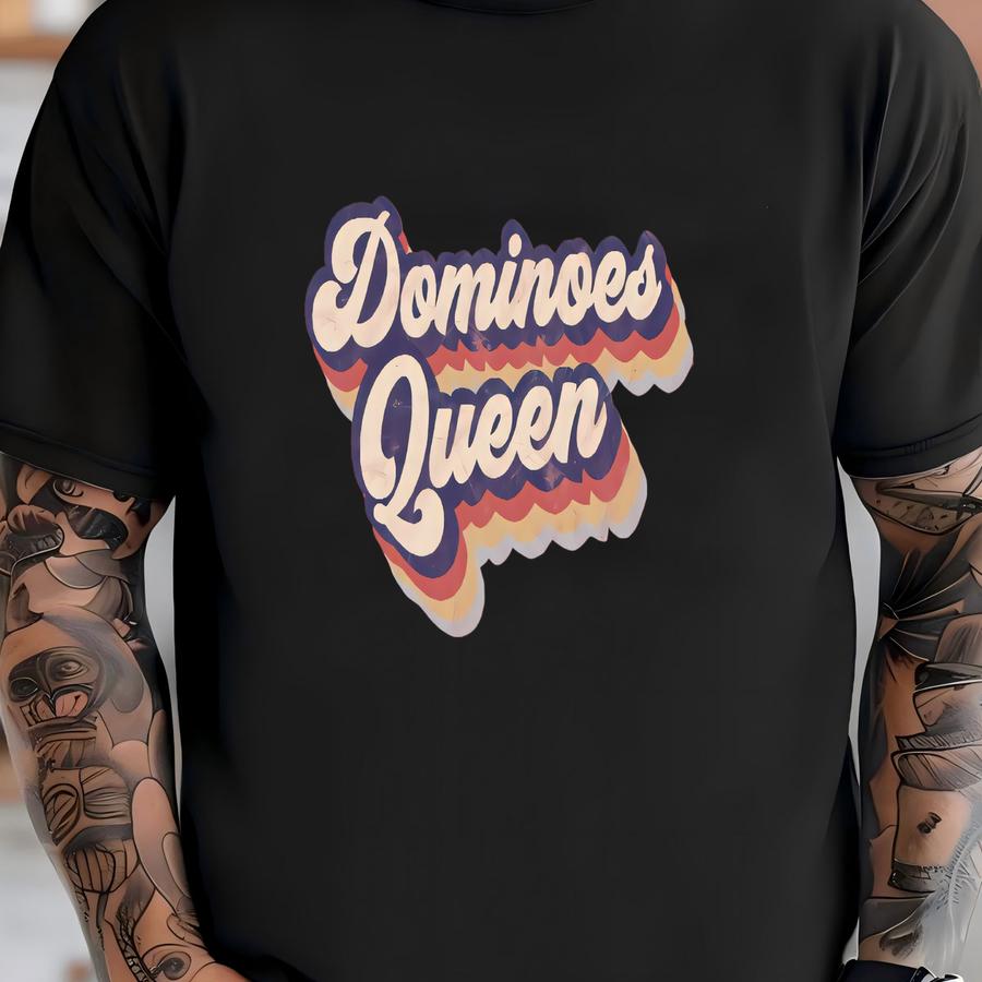Dominoes Queen Shirt / Tank Top / Hoodie, Lucky Domino Shirt For Her, Dominoes Gift, Dominoes Lover Tee, Dominoes Player Tshirt, Game Night T-shirt